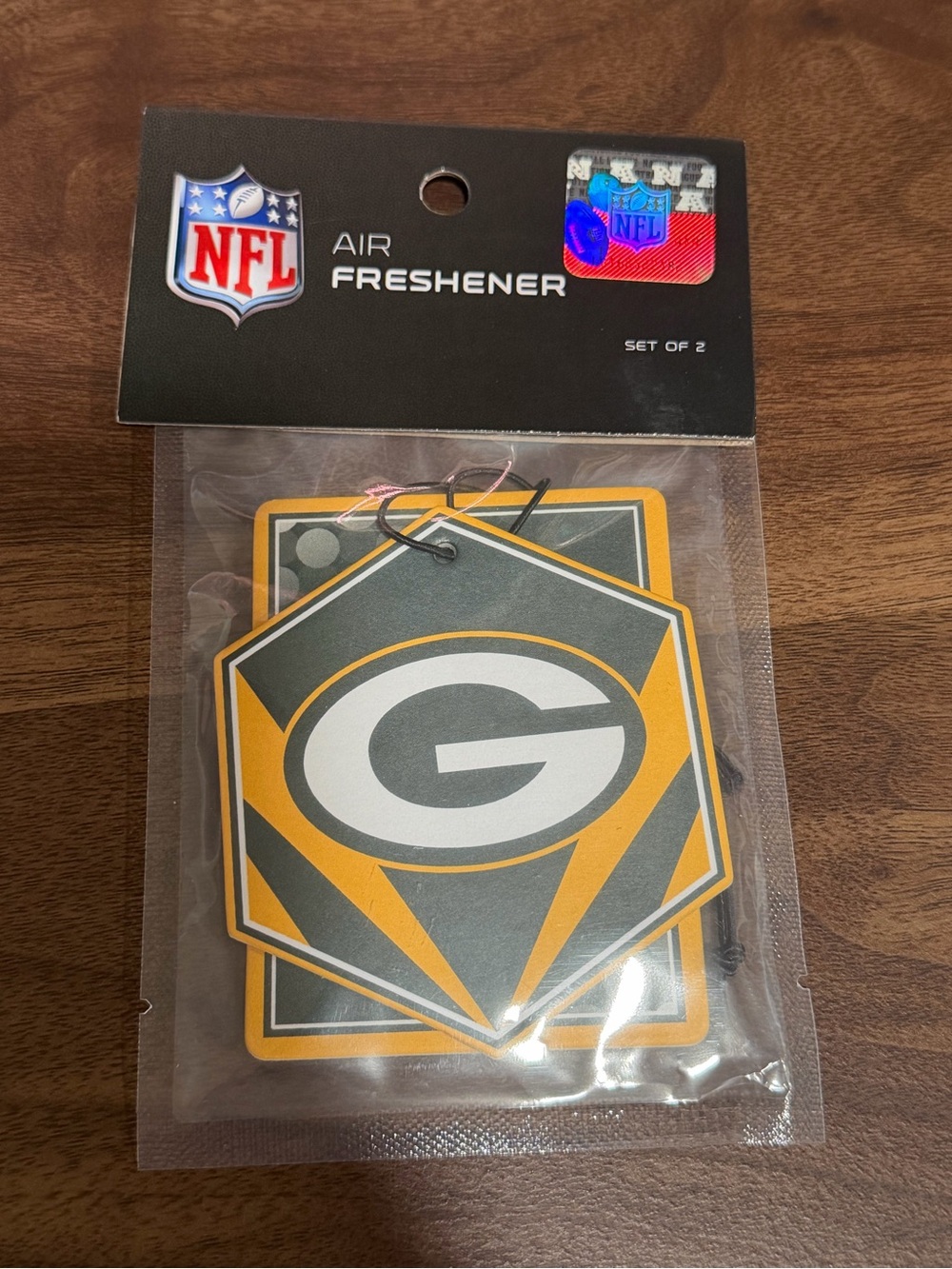 Green Bay Packers NFL Air Freshener Set of 2 – Evergreen New Sealed
